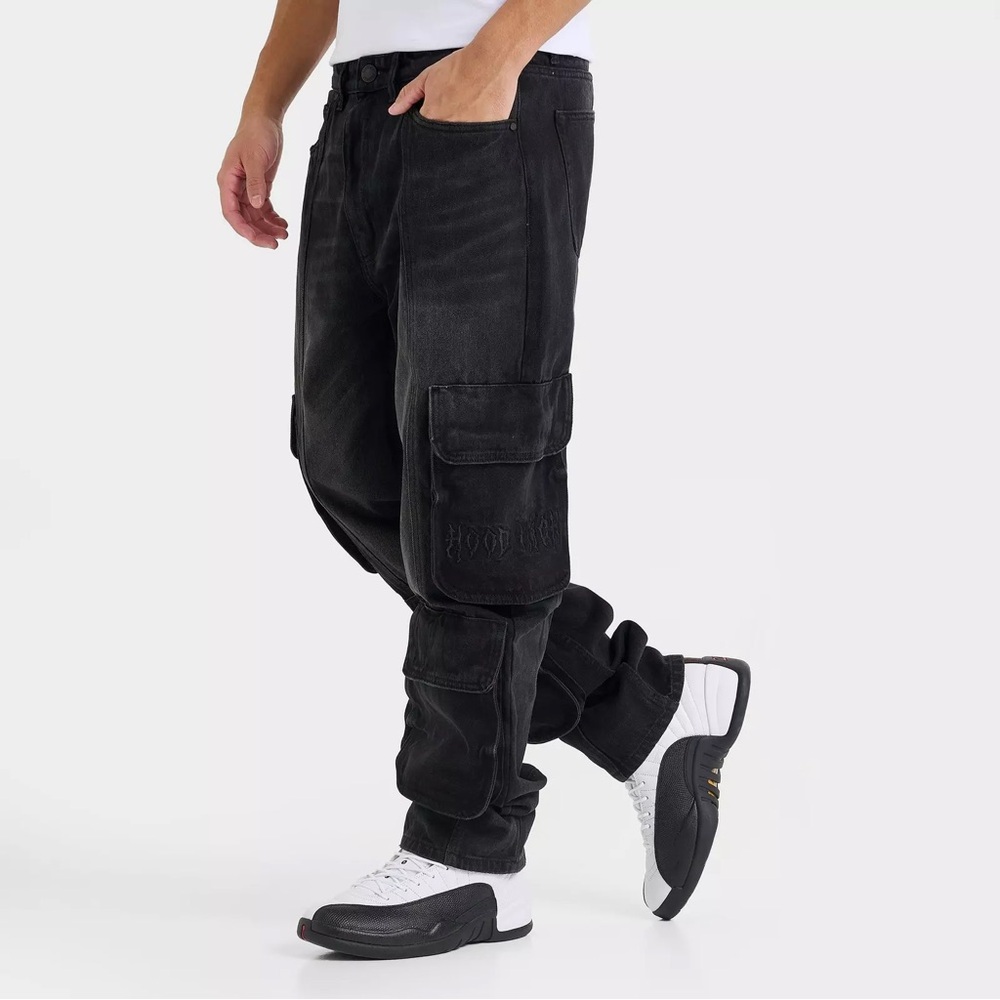 Hoodrich NWT Mens Spectral Relaxed Cargo Denim 100% Cotton Jeans